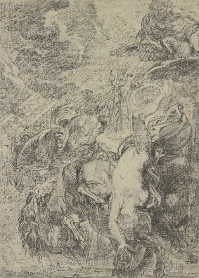 Mythological Scene with Falling Figure