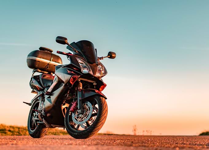 Honda VFR800 at Sunset
