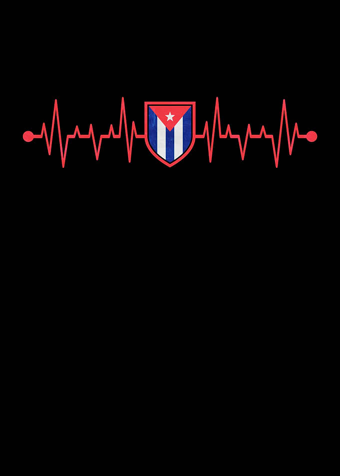 Cuban Flag Heartbeat