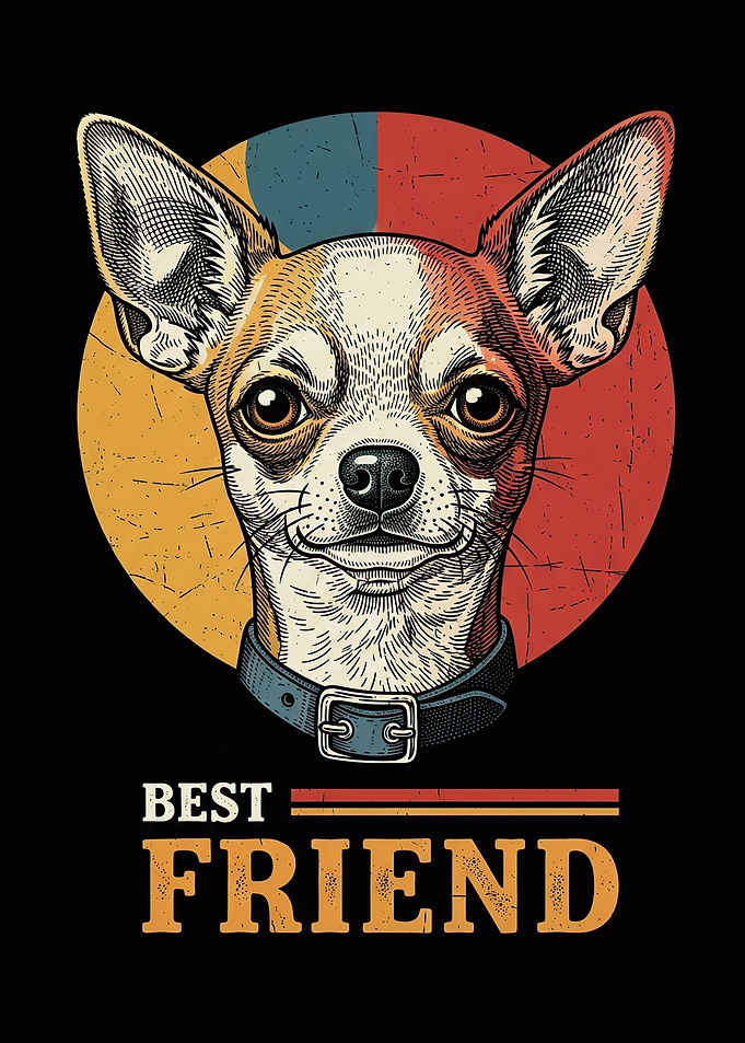 Chihuahua Best Friend Vintage Poster