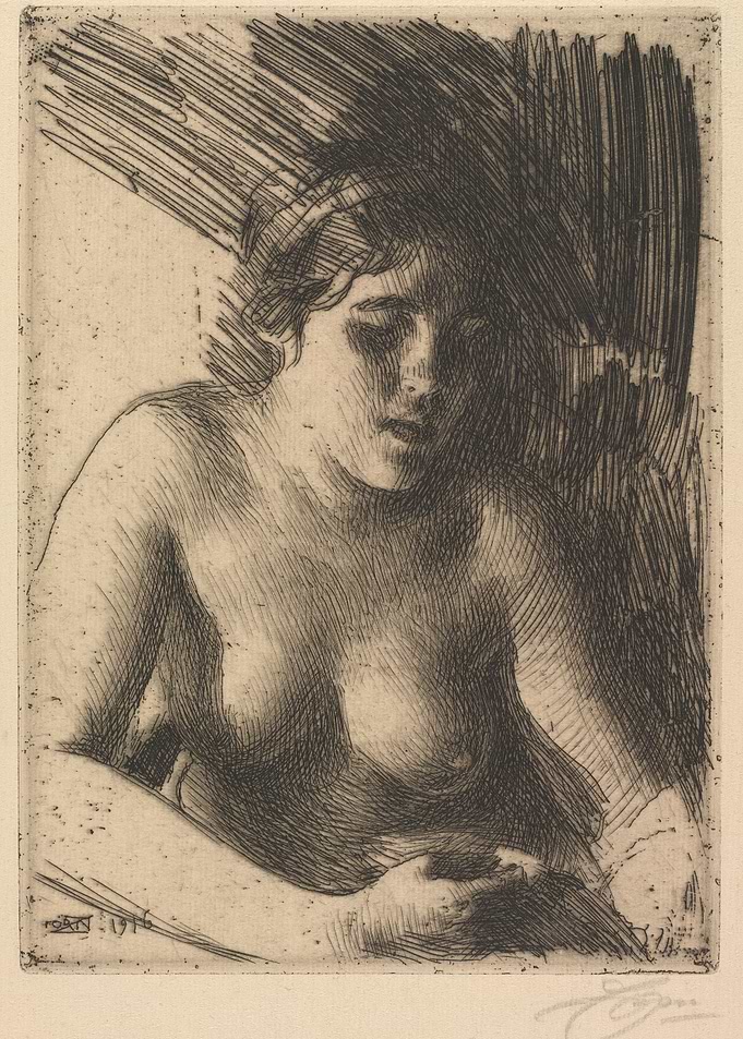 Nude Woman with Downcast Eyes