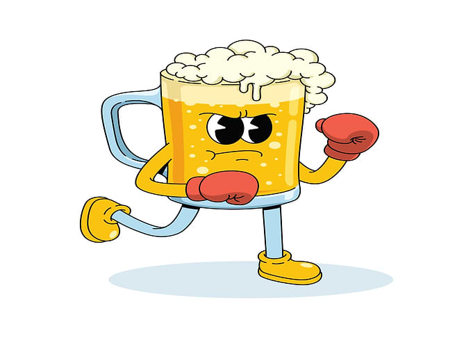 Boxing Beer Mug Character