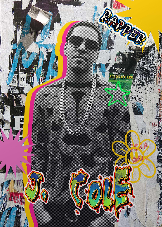 J. Cole Rapper Portrait
