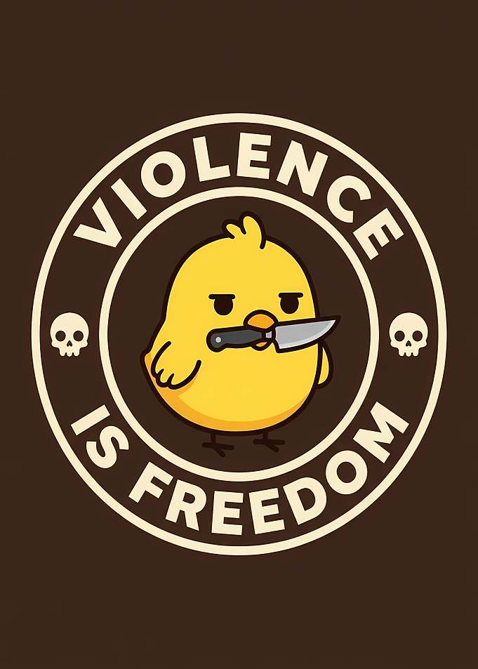 Cute Chick with Knife