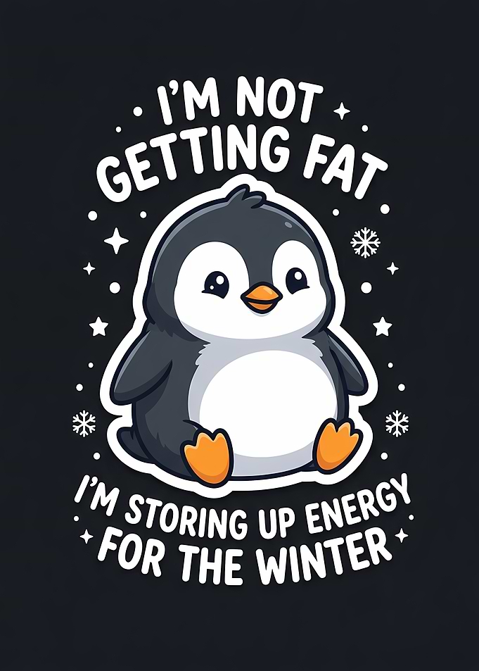 Cute Penguin Storing Energy