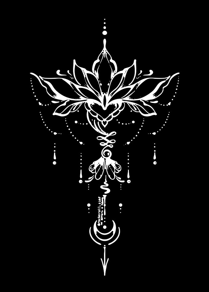 White Lotus Mandala Tattoo Design