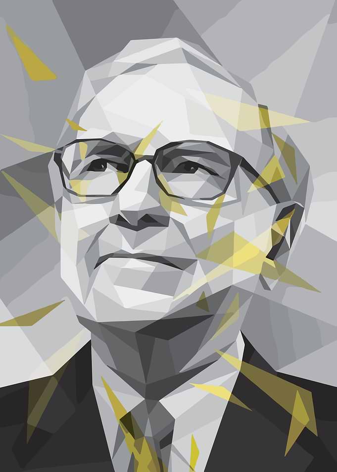 Geometric Portrait with Yellow Accents
