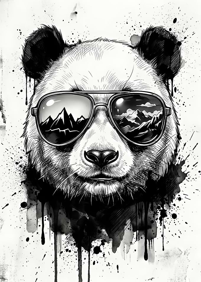 Cool Panda Wearing Sunglasses
