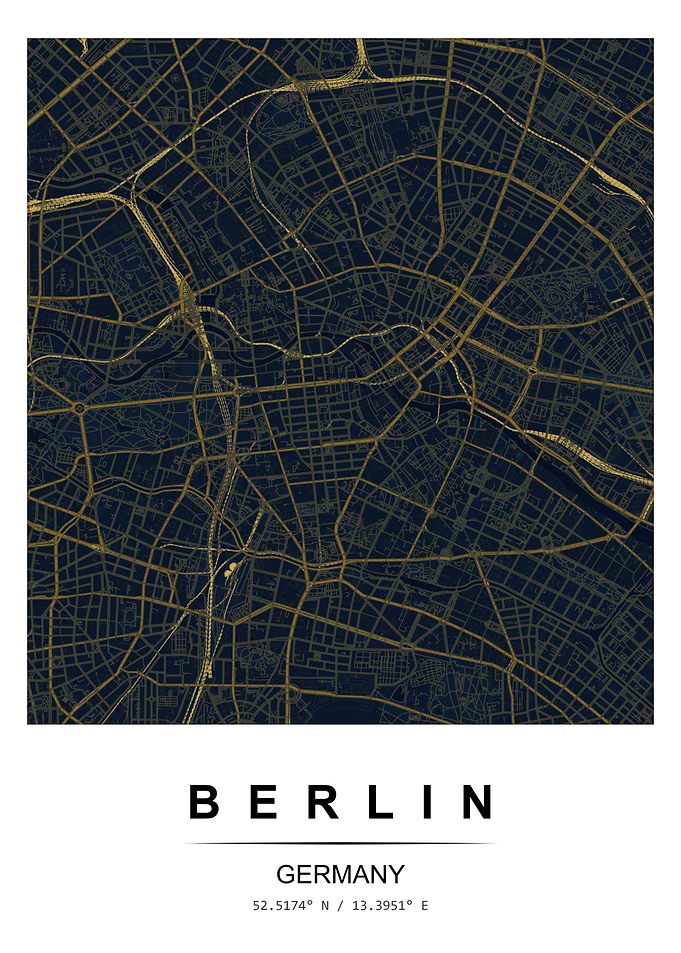 Berlin City Map Poster