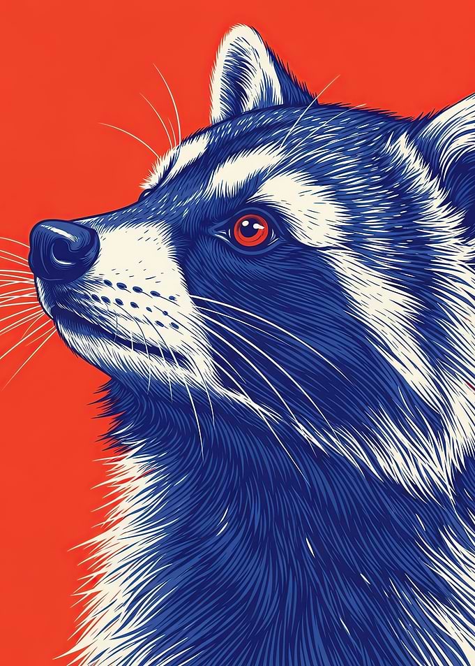 Stylized Raccoon Portrait