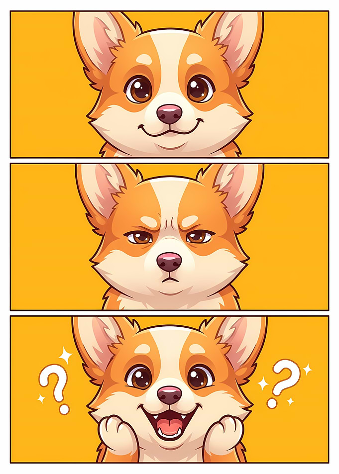 Cute Corgi Expressions