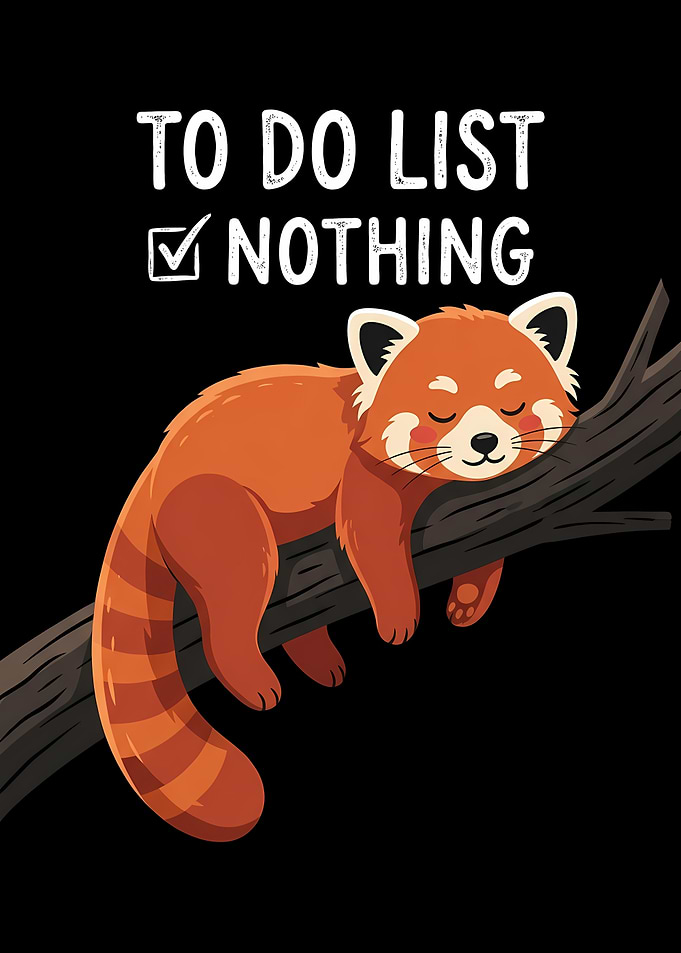 Red Panda To-Do List Nothing