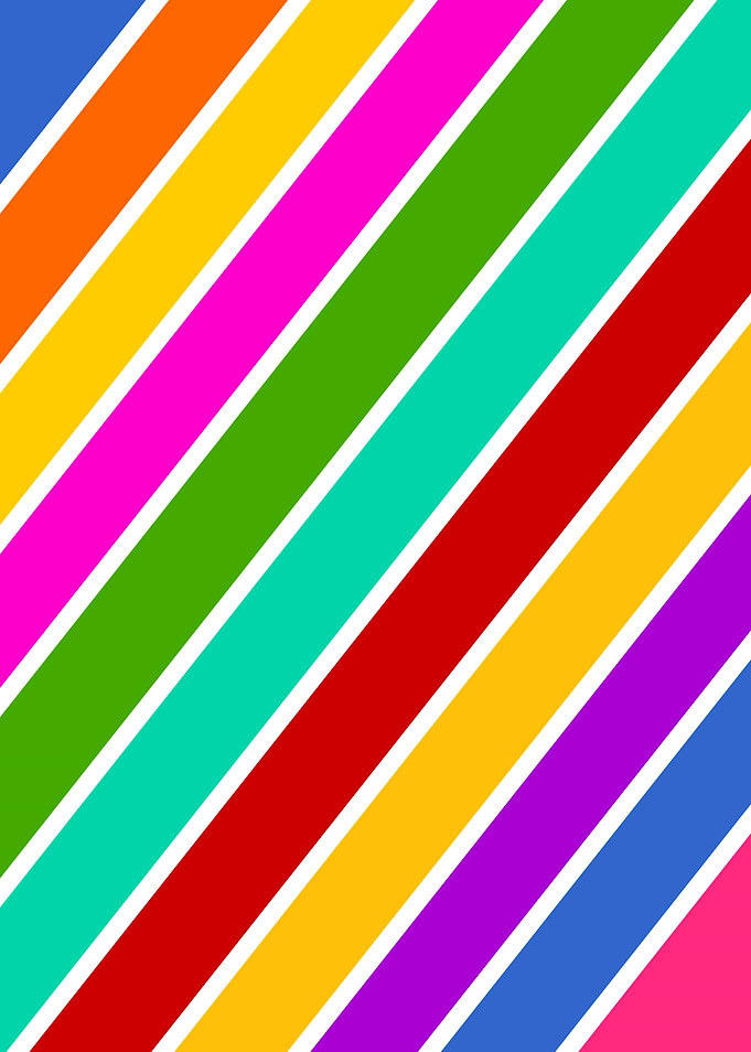 Rainbow Diagonal Stripes Pattern