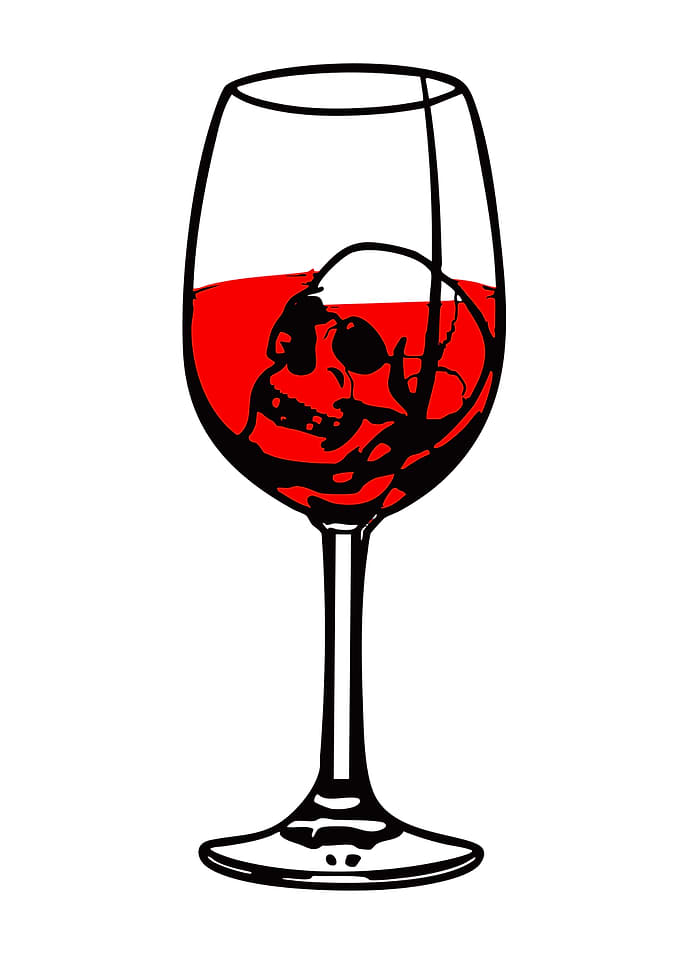 Skull in a Wine Glass