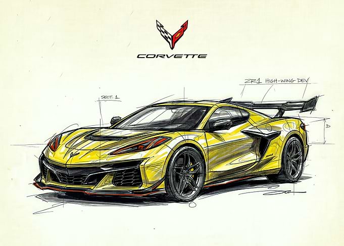 Corvette ZR1 High-Wing Dev Sketch
