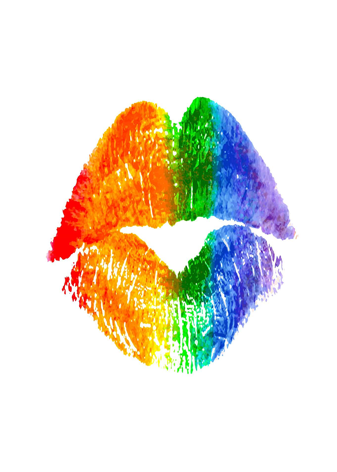 Rainbow Kiss Print