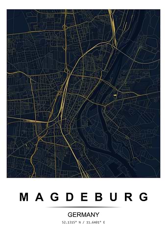 Magdeburg City Map Poster