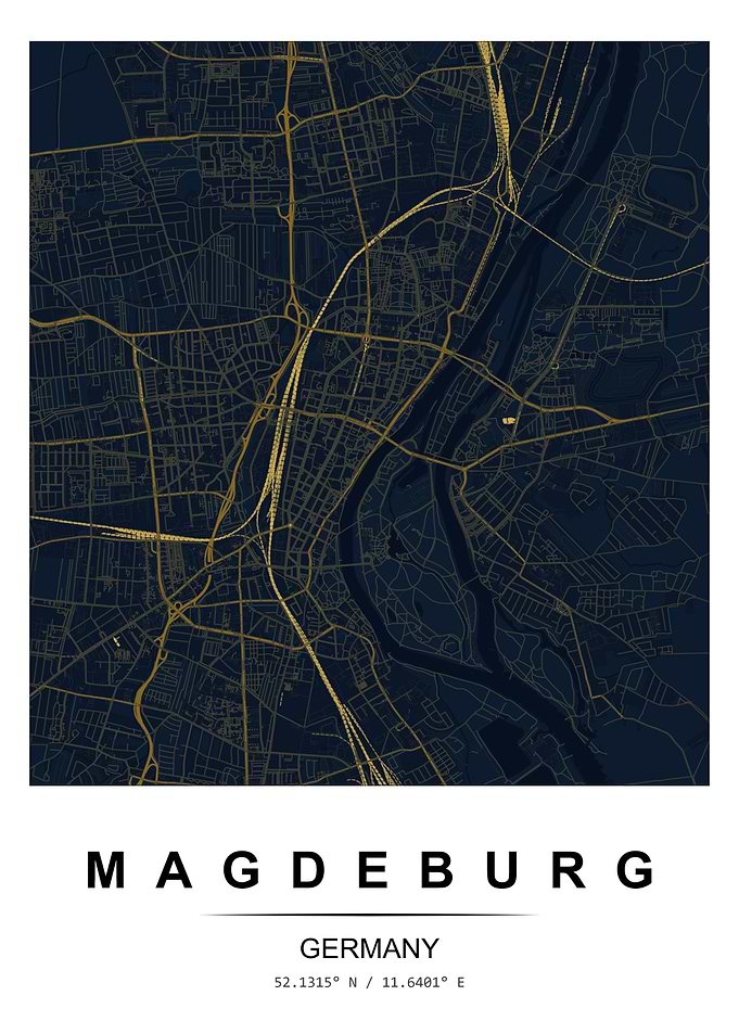 Magdeburg City Map Poster