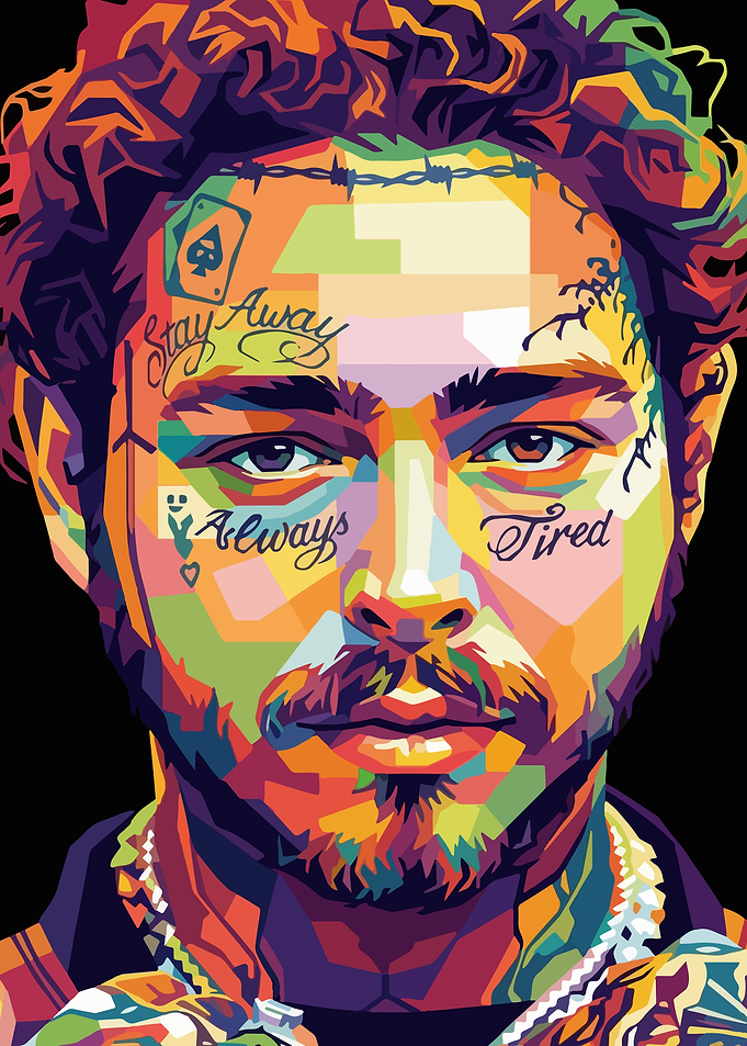 Post Malone Pop Art Portrait