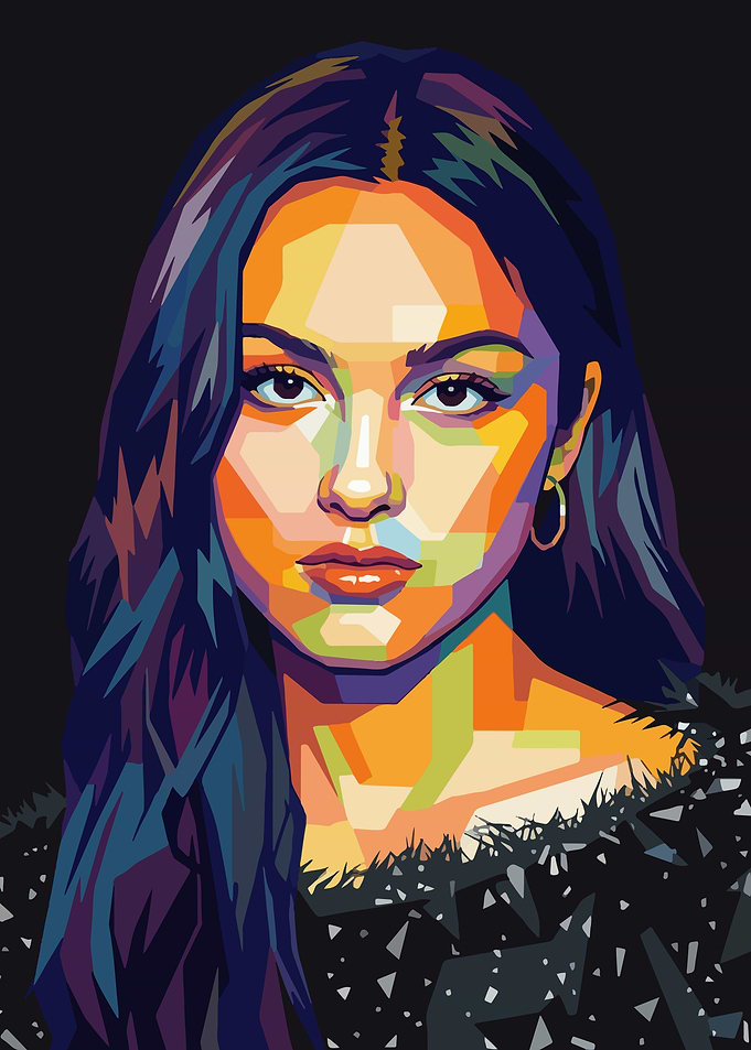 Pop Art Portrait of Olivia Rodrigo