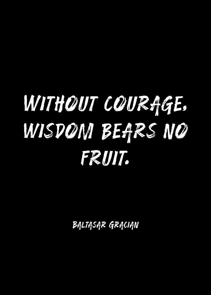 Courage and Wisdom Quote