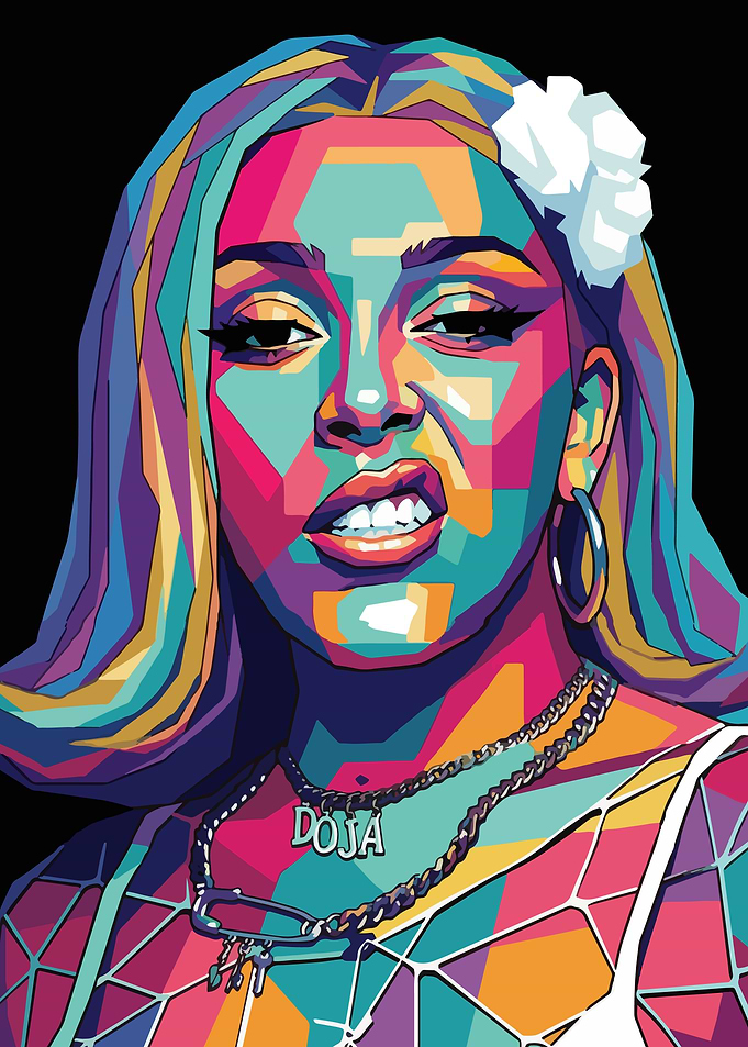 Doja Cat Pop Art Portrait