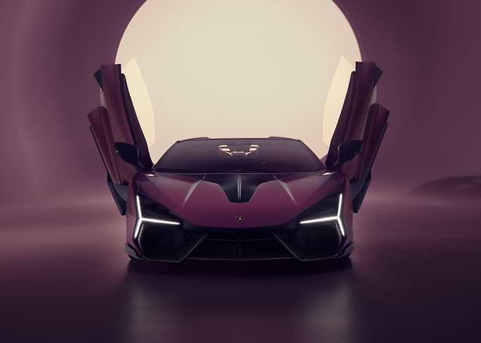 Lamborghini with Scissor Doors Open