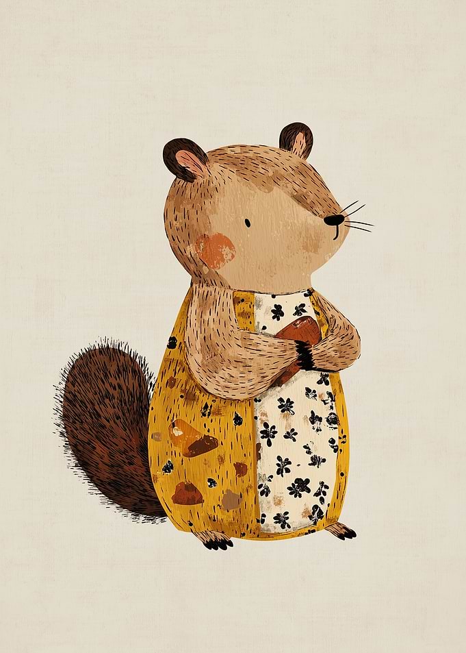 Cute Squirrel Illustration