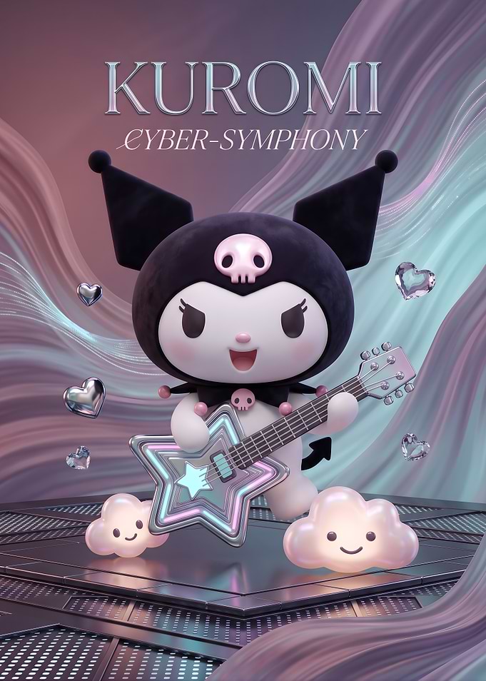 Kuromi Playing Guitar