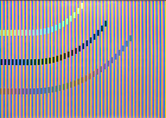 Abstract Geometric Pattern with Curved Lines, carlos cruz diez art