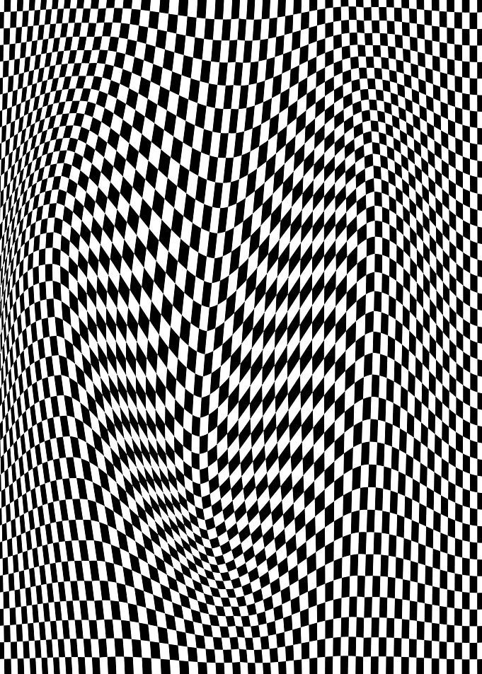 Warped Checkerboard Pattern