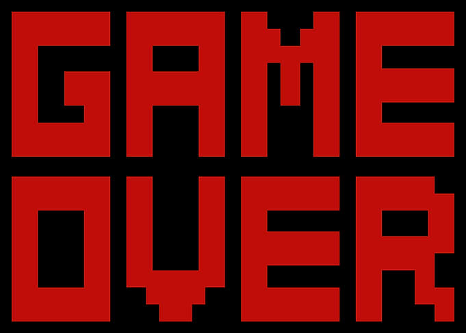 Retro Game Over Text