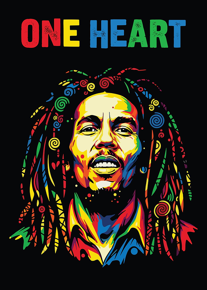 Bob Marley One Heart Pop Art