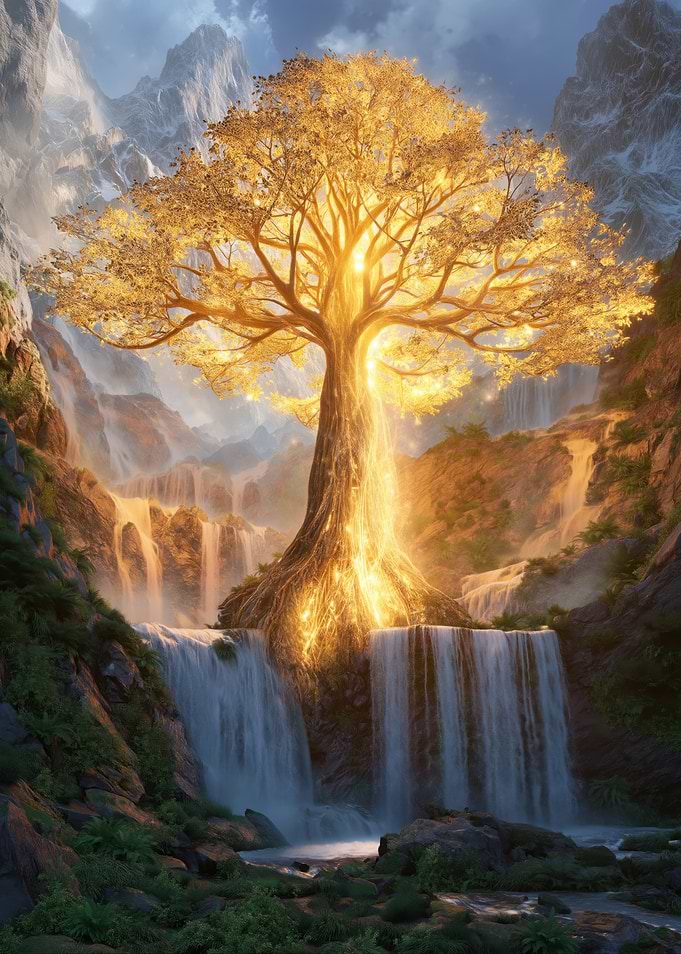 Magical Tree of Life Waterfall