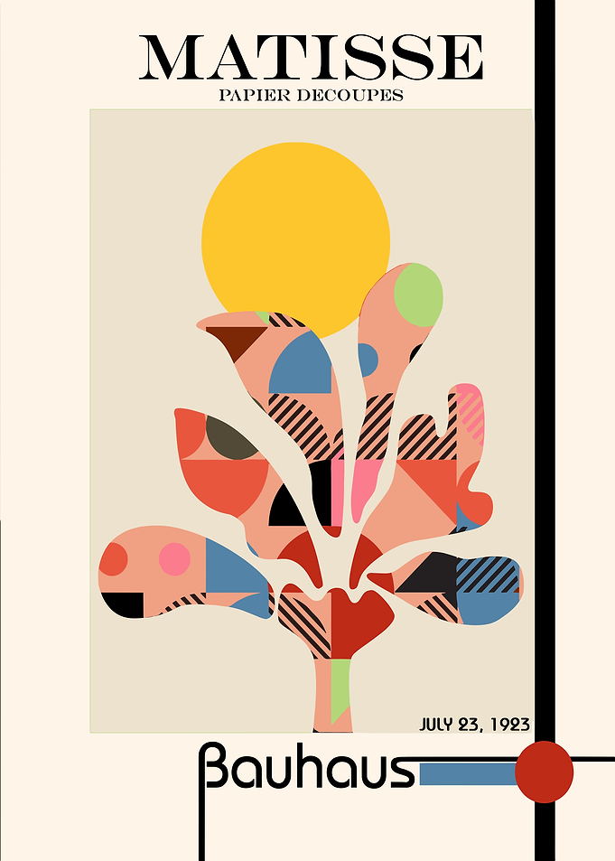 Matisse Papier Decoupes Bauhaus Poster