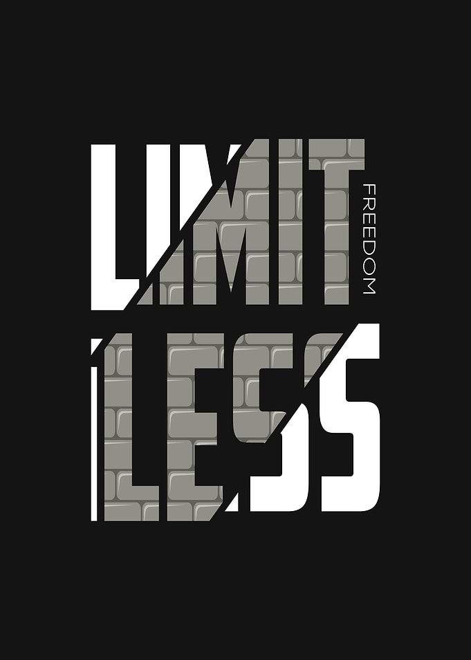 Limitless Freedom Text Art