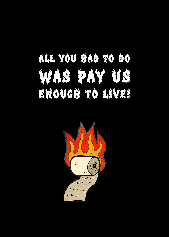 Burning Toilet Paper Message