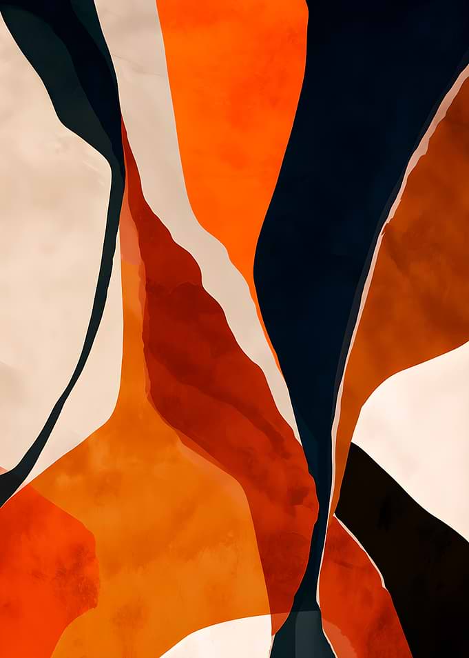 Abstract Organic Shapes in Warm Tones