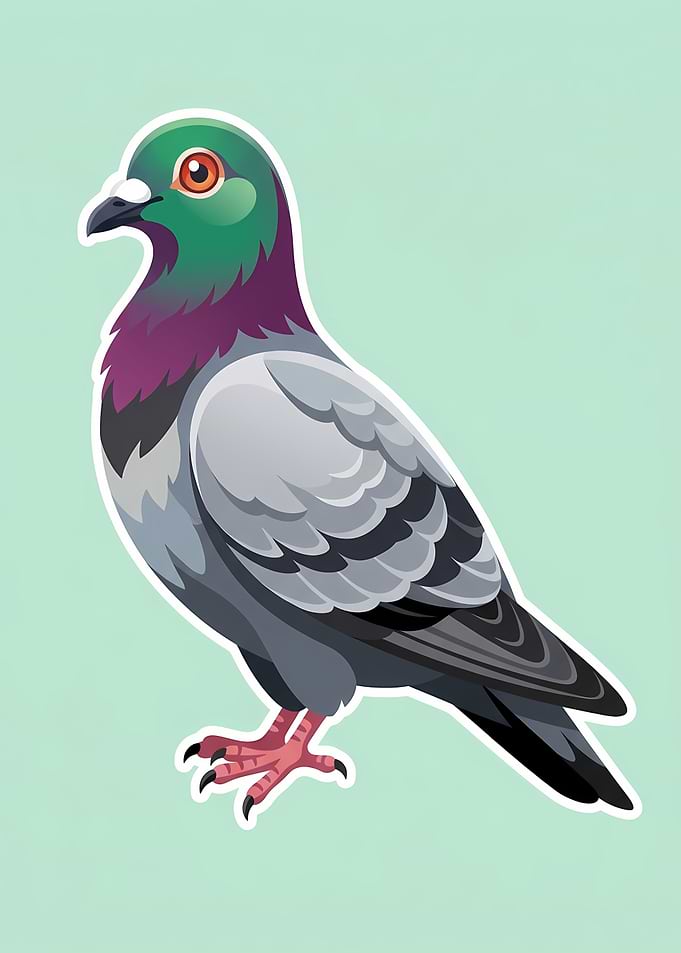 Cartoon Pigeon Illustration
