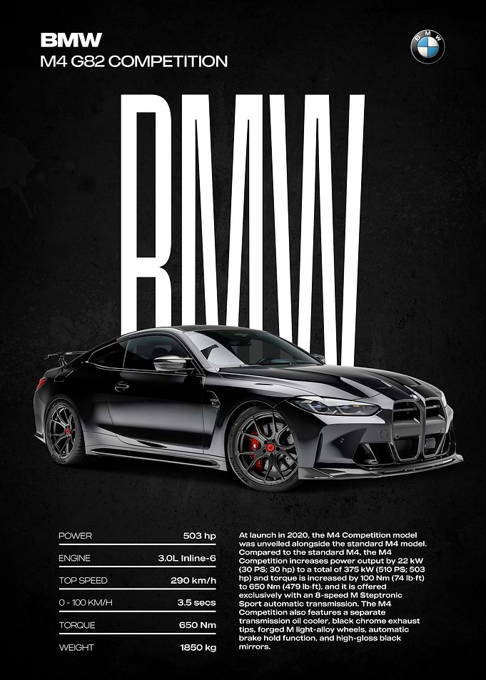 BMW M4 G82 Competition Poster