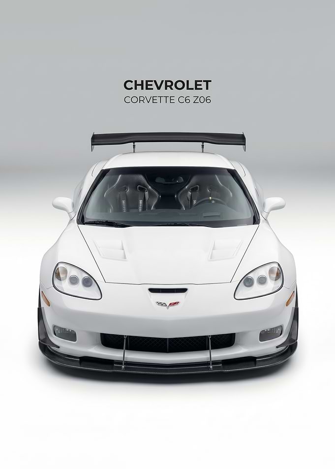 White Chevrolet Corvette C6 Z06