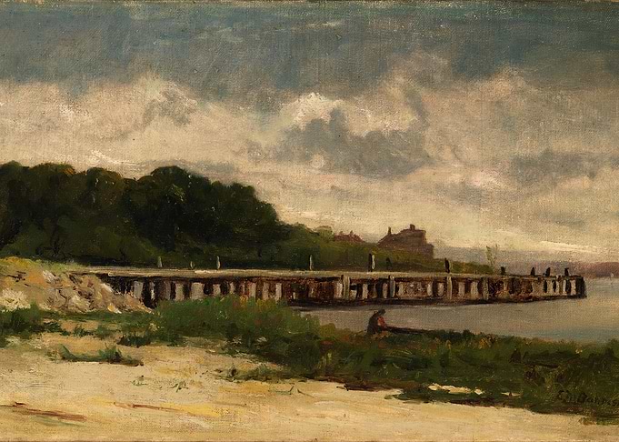 Pier and Landscape Painting