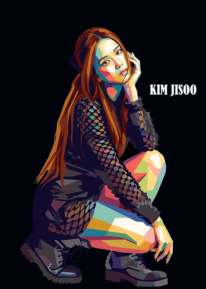 Kim Jisoo Pop Art Portrait
