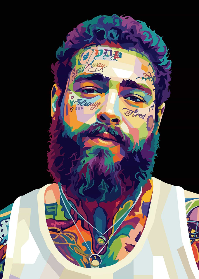 Post Malone Pop Art Portrait