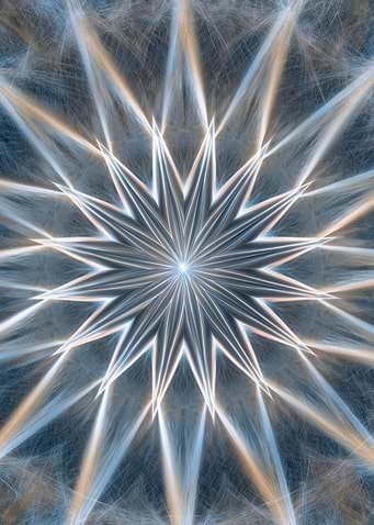 Abstract Starburst Fractal Art