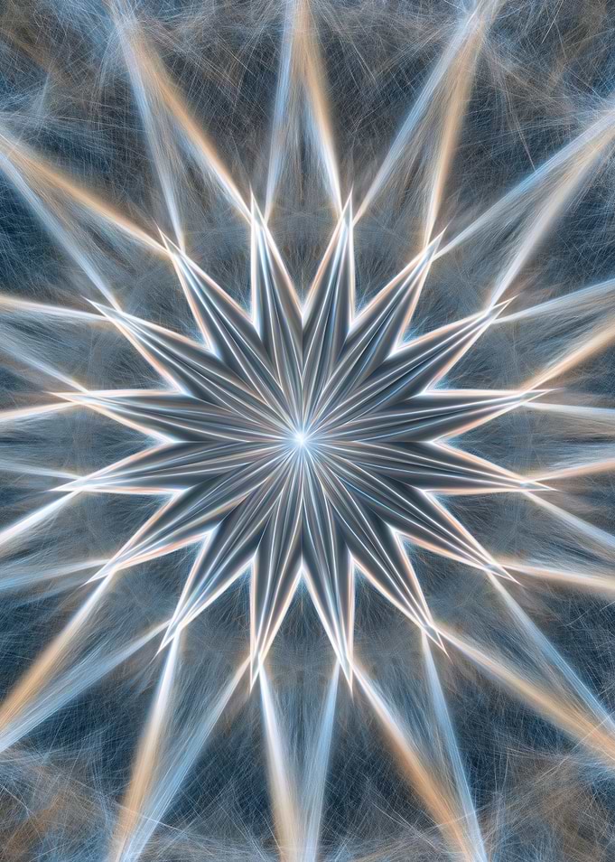 Abstract Starburst Fractal Art