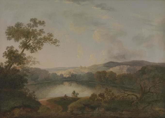 Pastoral Landscape with Figures and Castle