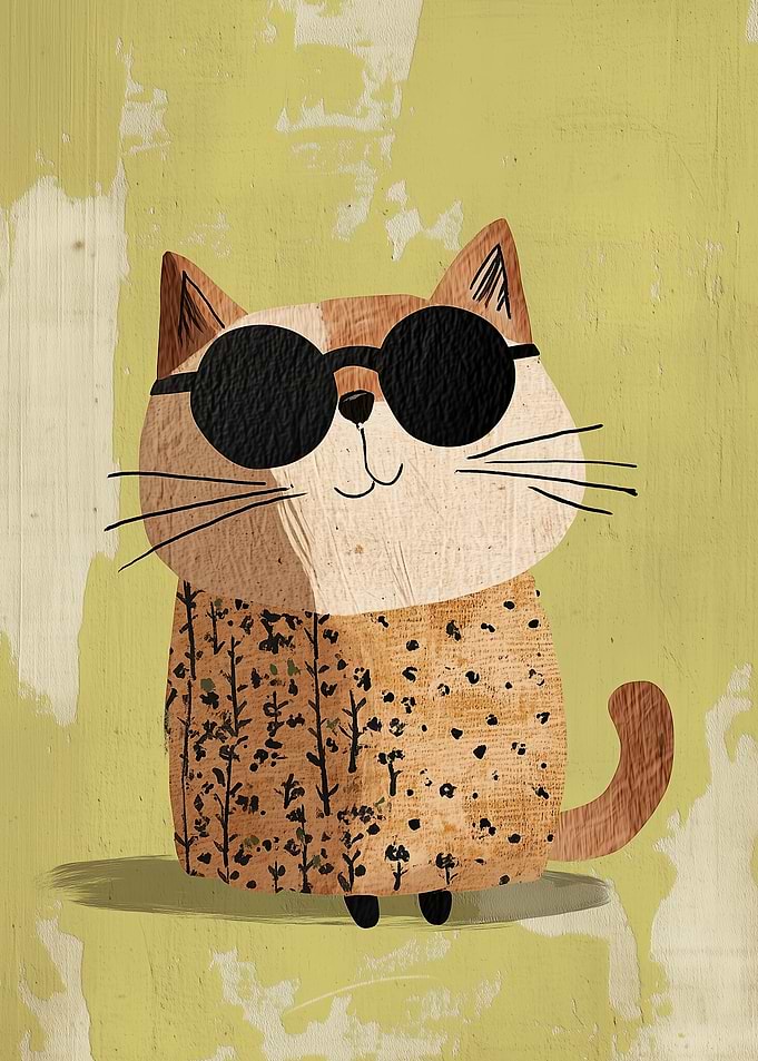 Cool Cat Wearing Sunglasses