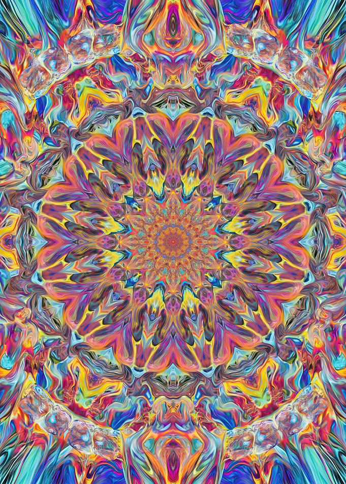Vibrant Psychedelic Mandala Art