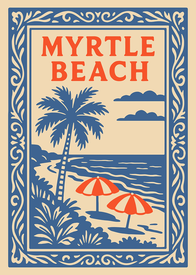 Myrtle Beach Vintage Poster